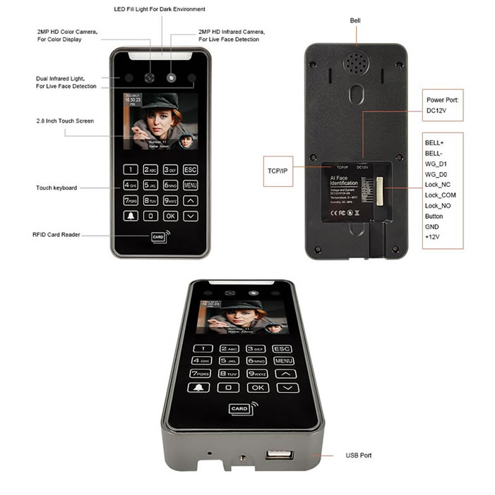 AI20 Dynamic Facial Recognition System Terminal